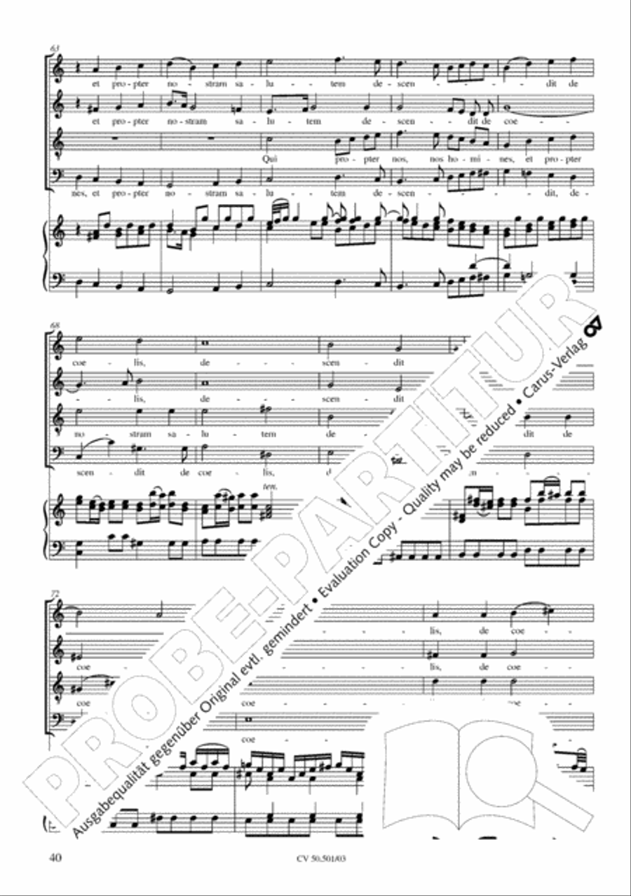Mass in C Major 4-Part scores gallery preview page 41