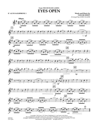 Eyes Open (from The Hunger Games) - Eb Alto Saxophone 1