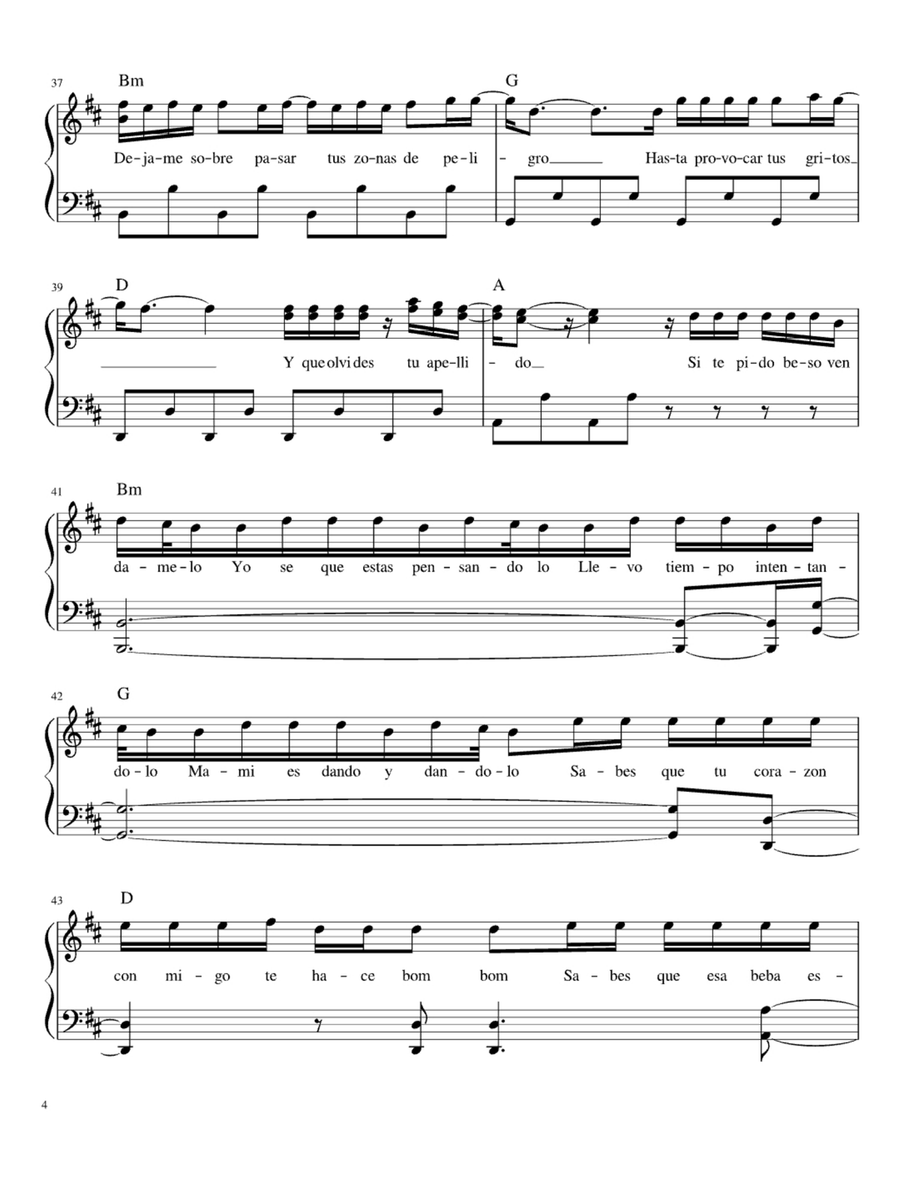 Despacito Despacito Easy Piano scores gallery preview page 4