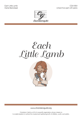 Book cover for Each Little Lamb