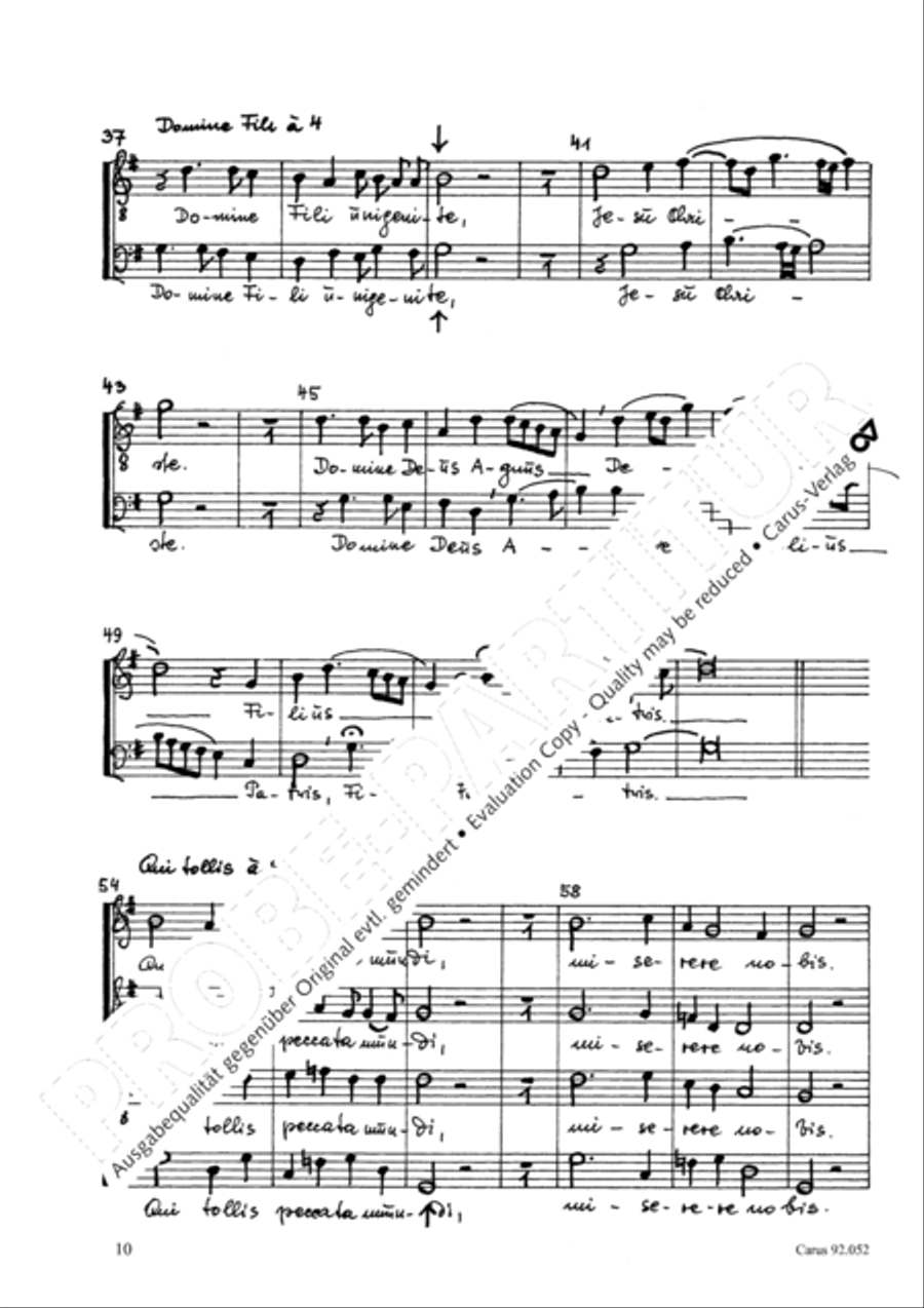 Missa canonica 4-Part scores gallery preview page 11