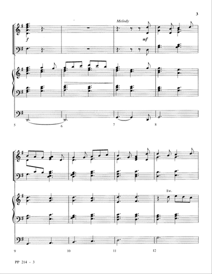 Sussex Carol For Bells And Organ 3-Octaves scores gallery preview page 3