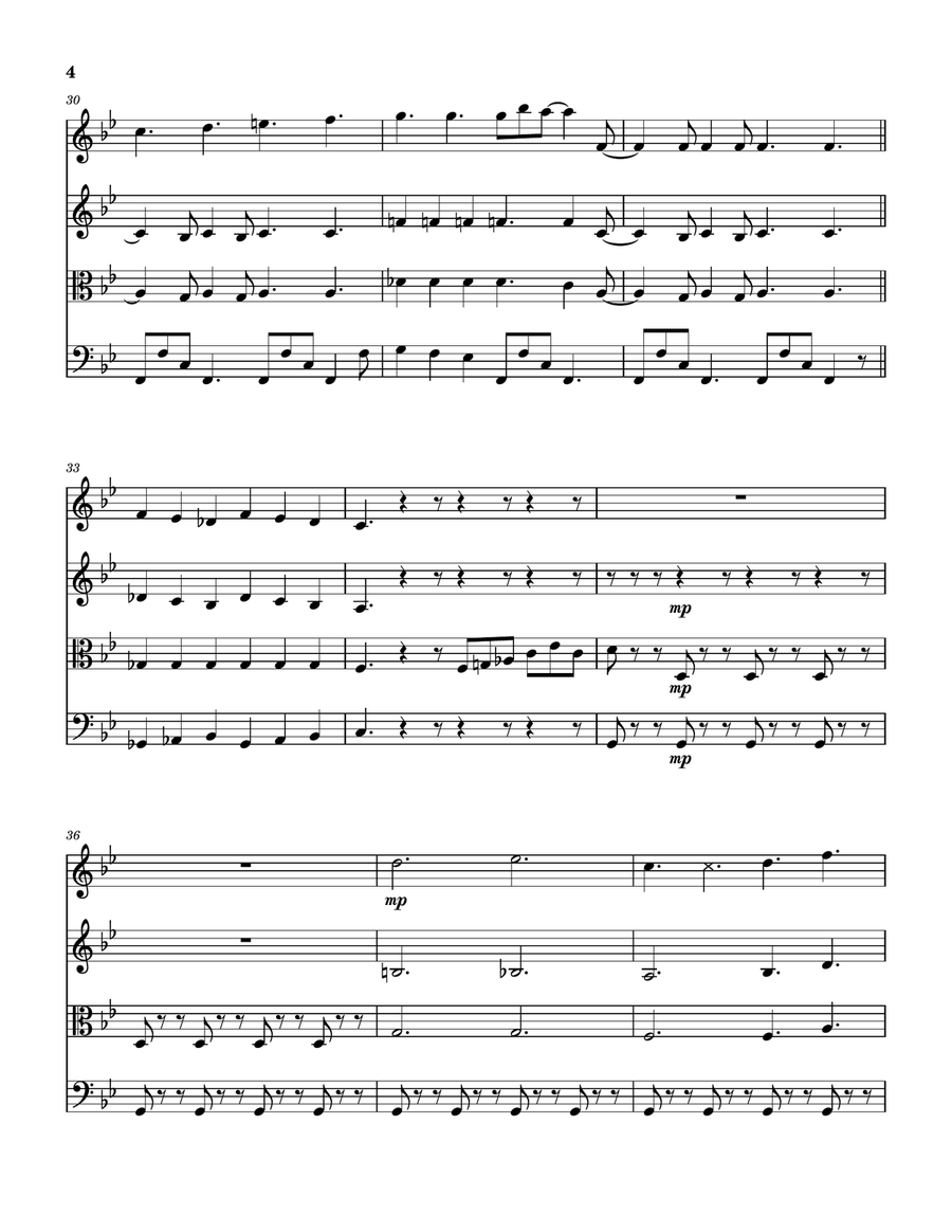 The Return Of The Giant Hogweed String Quartet scores gallery preview page 5