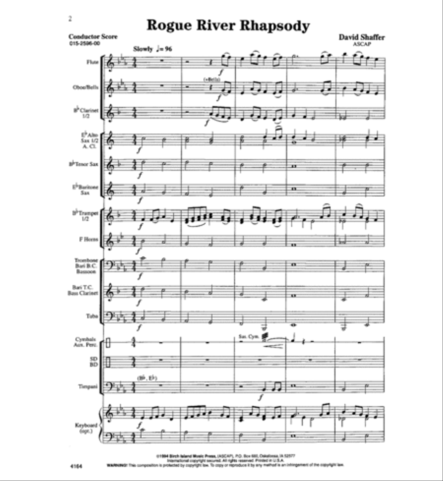 Rogue River Rhapsody Rogue River Rhapsody Concert Band scores gallery preview page 3