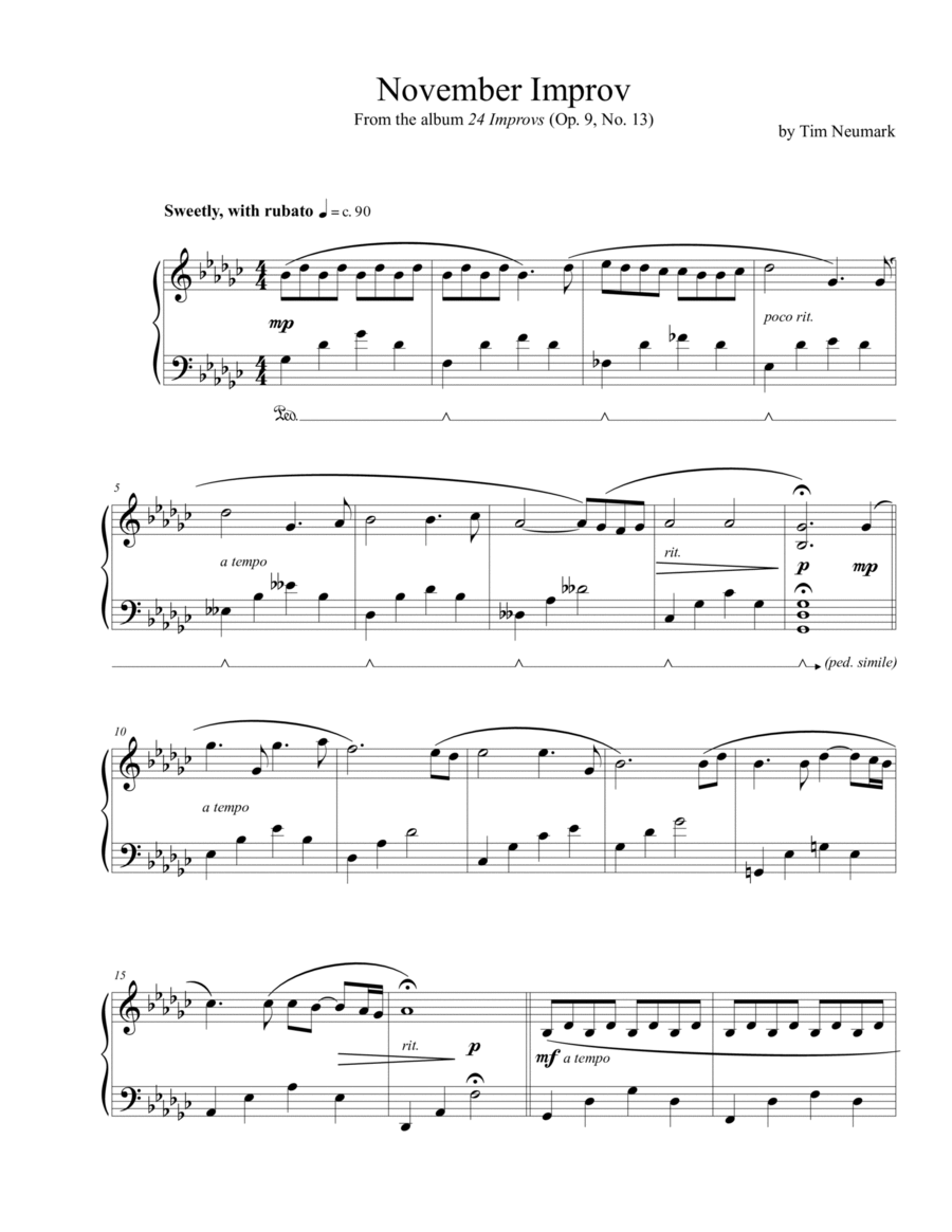 November Improv November Improv Piano Solo scores gallery preview page 1