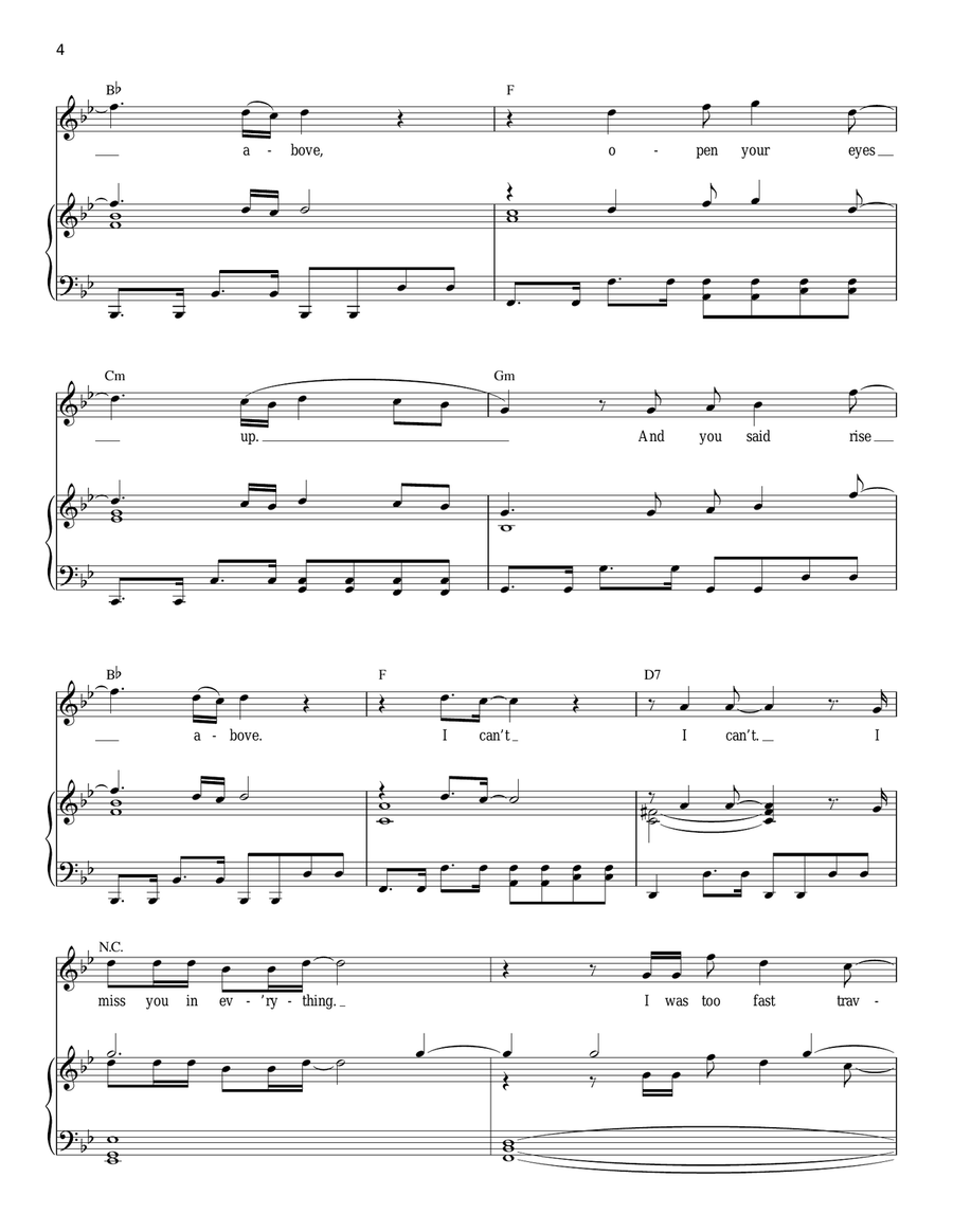 Rise Above 1 Piano, Vocal scores gallery preview page 4