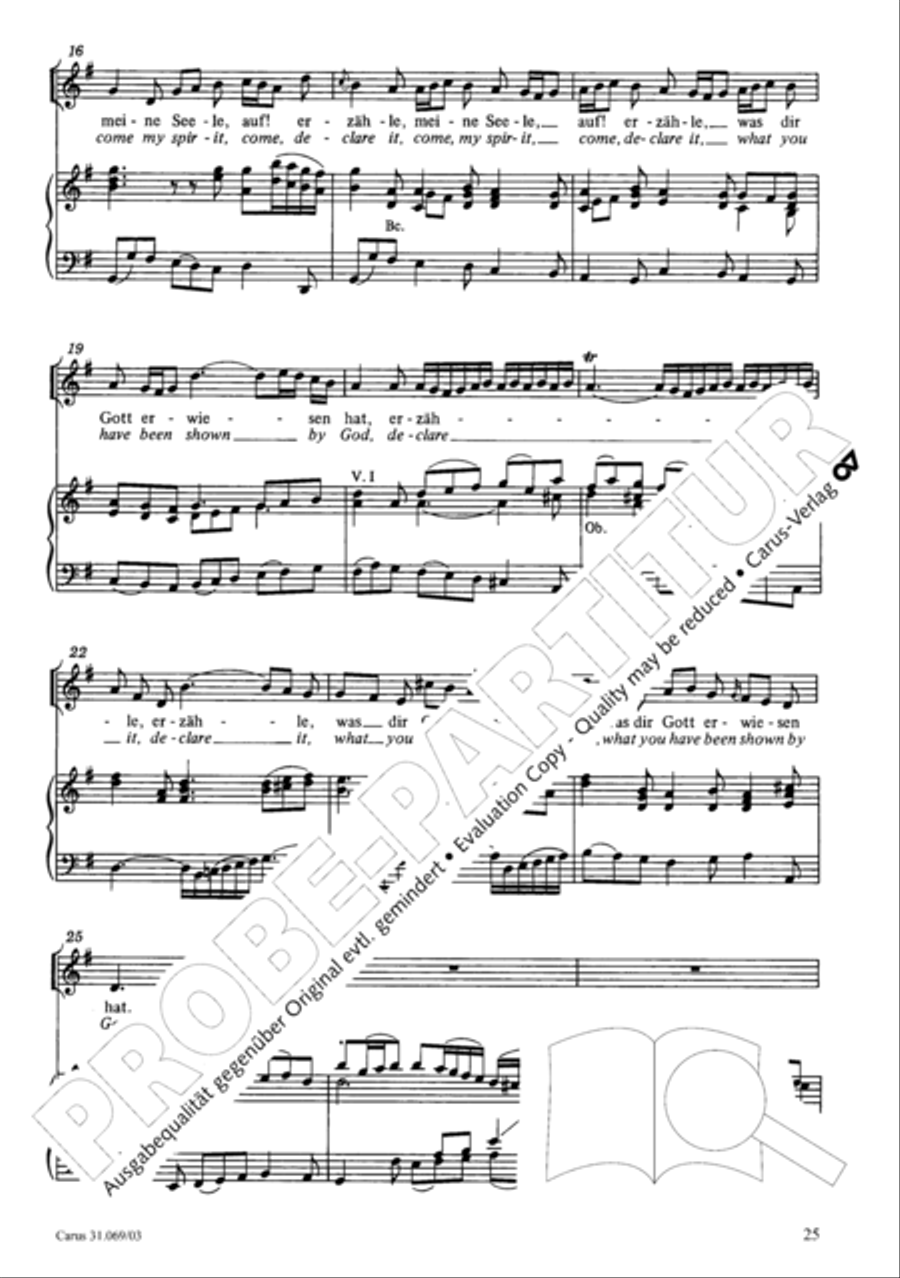 Praise the Lord, O my spirit (Lobe den Herrn, o meine Seele) 4-Part scores gallery preview page 25