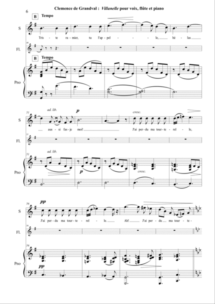Villanelle Villanelle Chamber Music scores gallery preview page 6