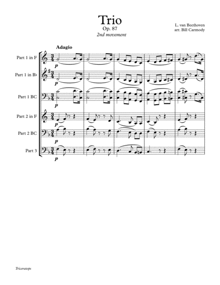 Beethoven Trio op 87, mvt 2 Adagio