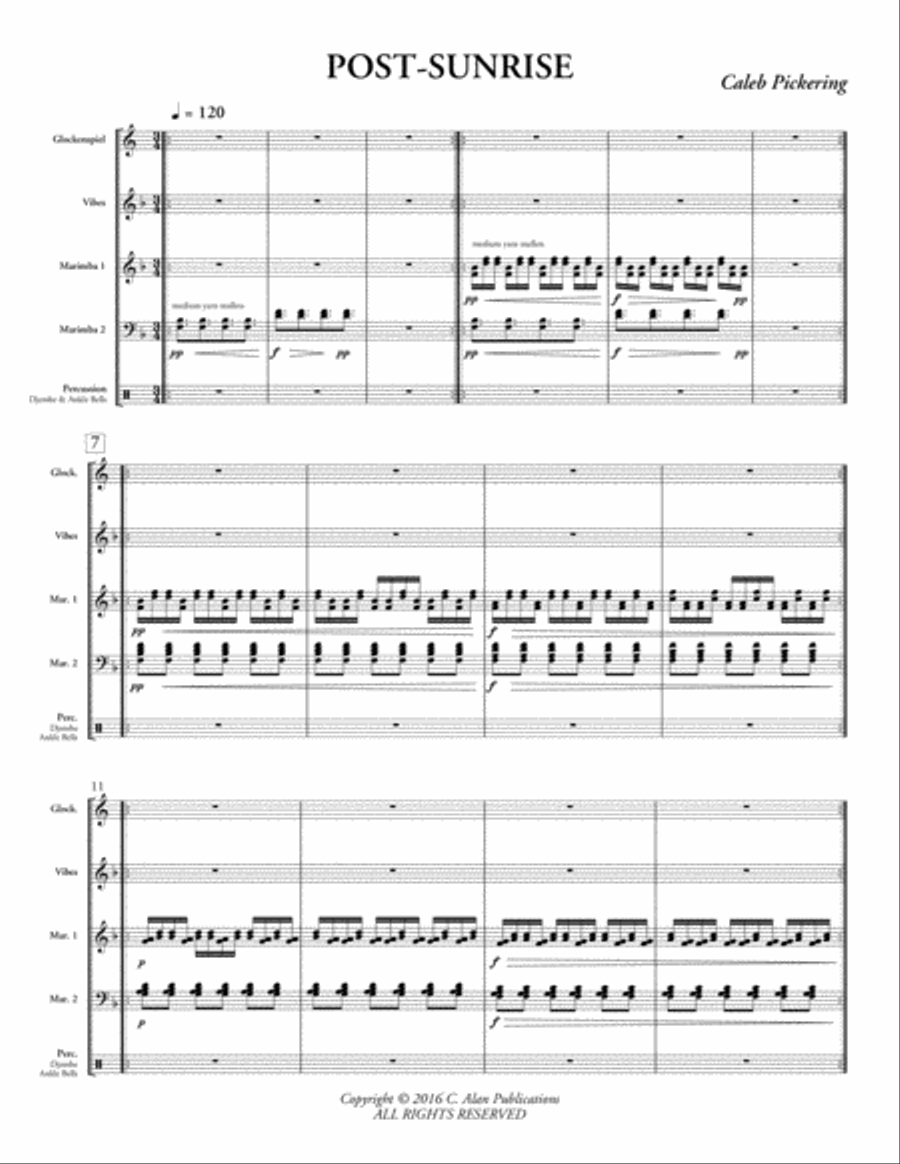 Post-Sunrise Percussion Ensemble scores gallery preview page 2