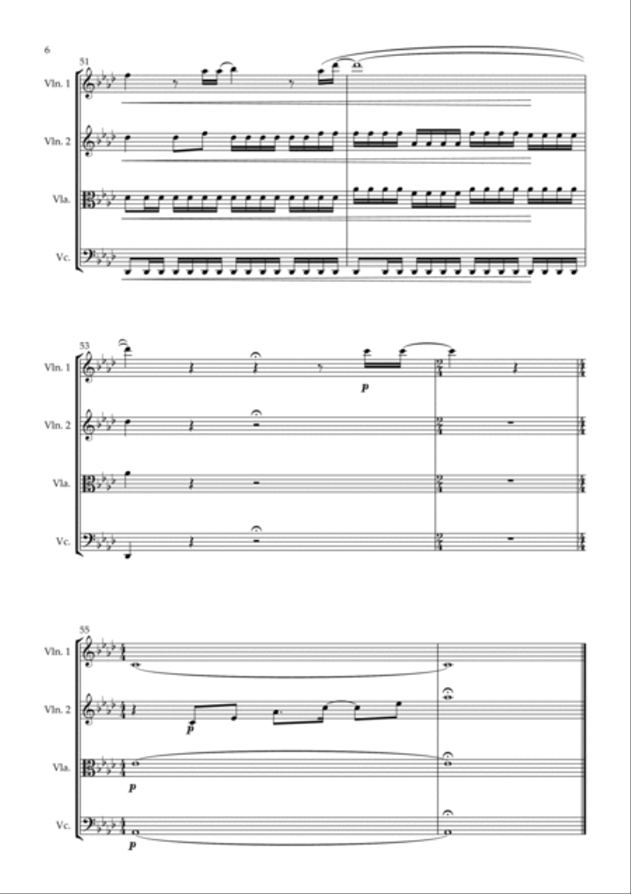 Never Enough String Quartet scores gallery preview page 6