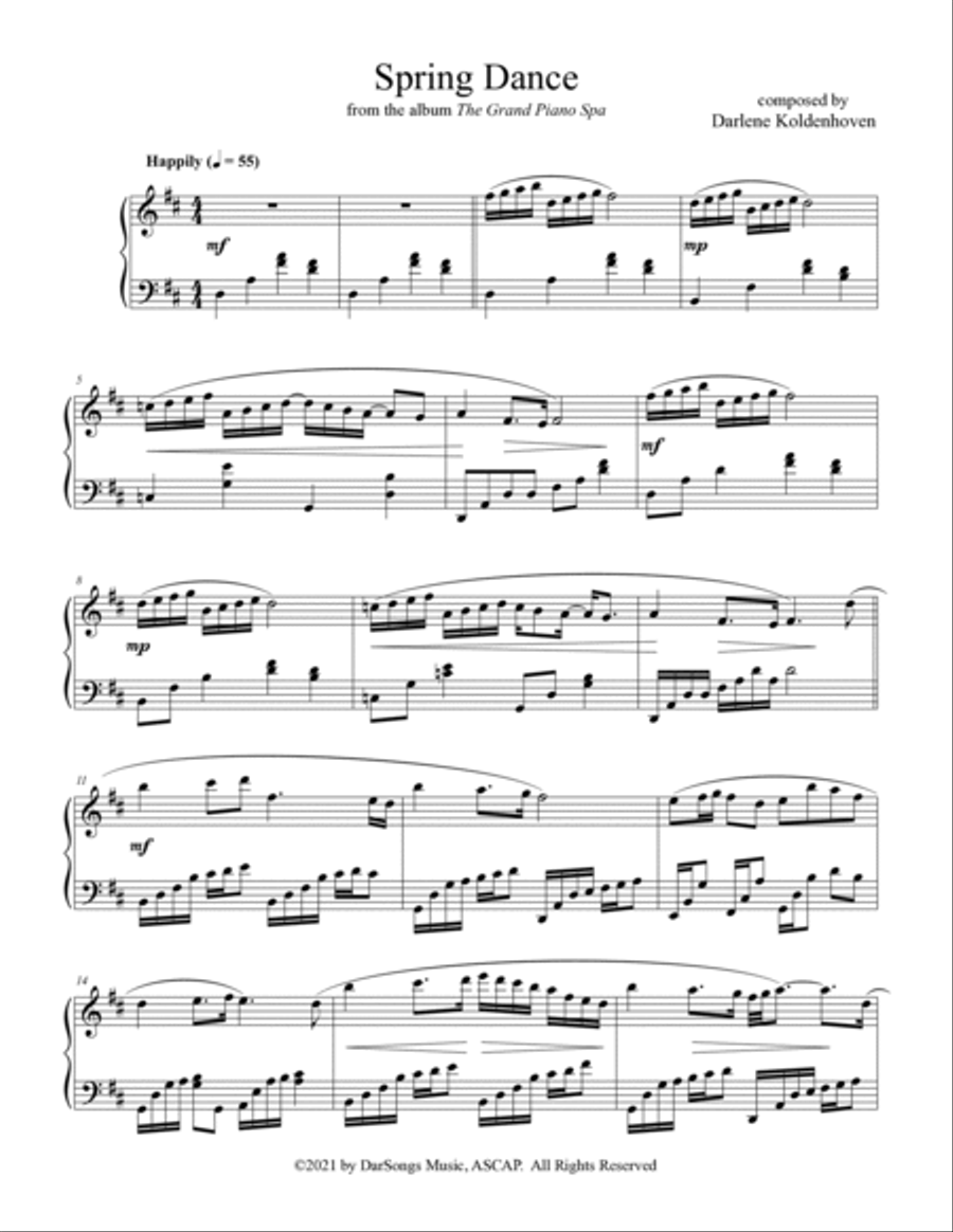 Spring Dance Piano Solo scores gallery preview page 2