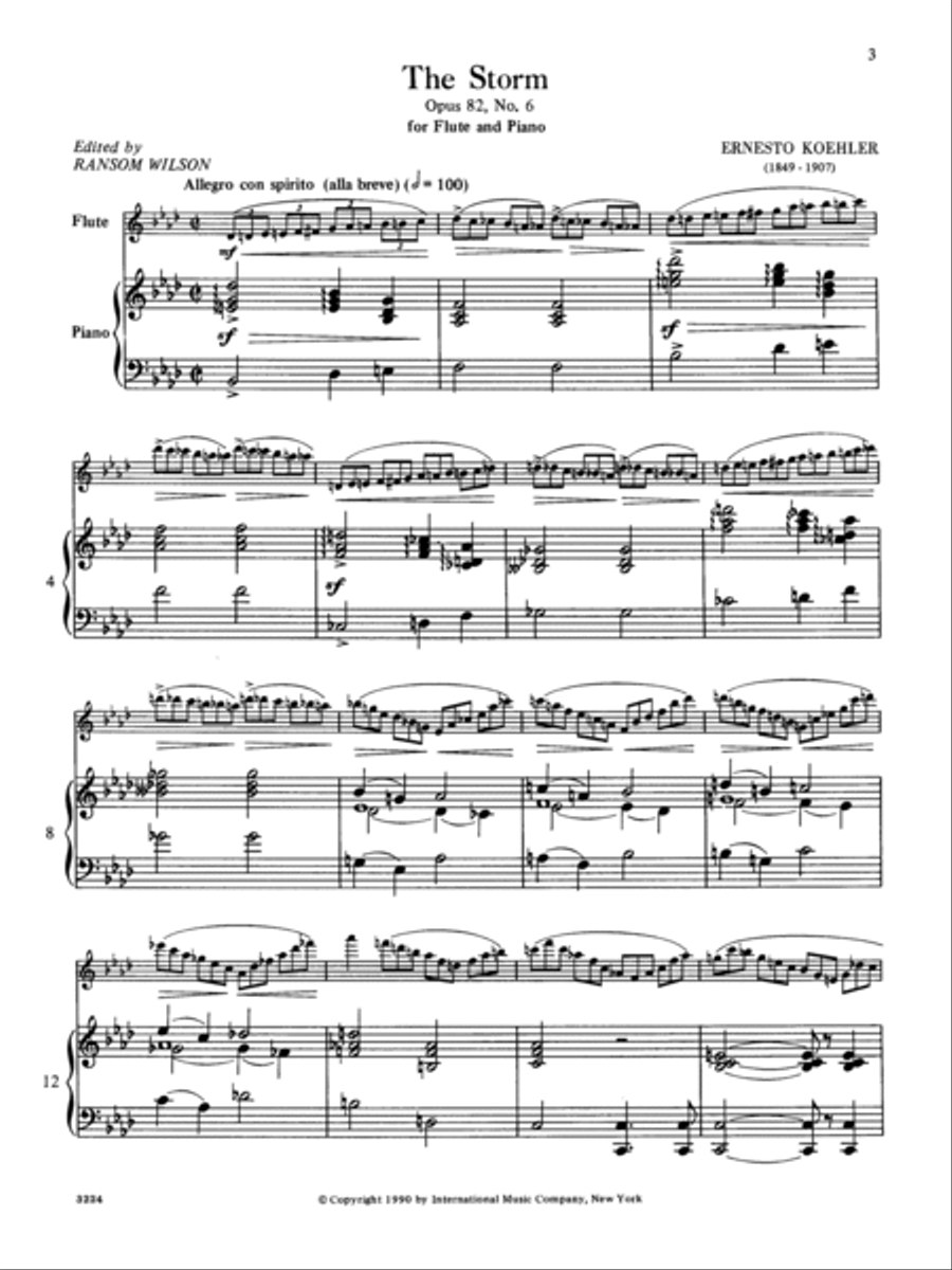 The Storm, Opus 82, No. 6 Flute Solo scores gallery preview page 2