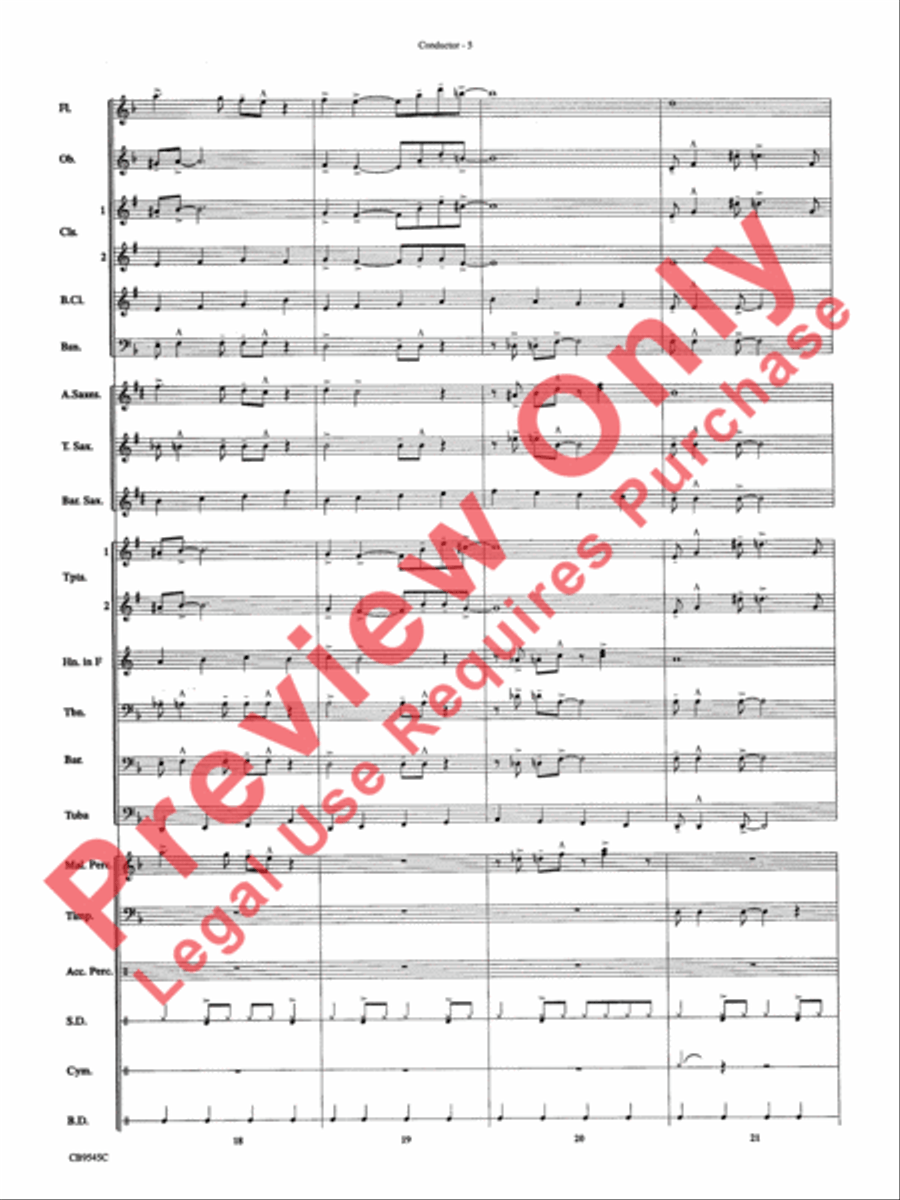 James Bond Returns Concert Band scores gallery preview page 8