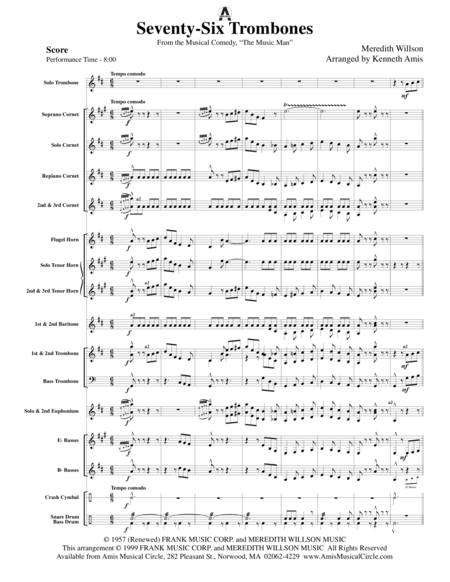 Seventy-Six Trombones (trombone and brass band)
