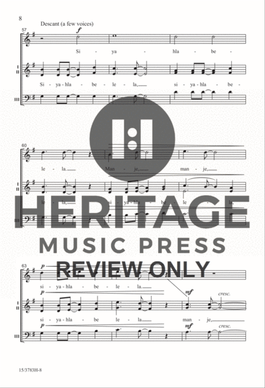 Siyahlabelela! Siyahlabelela! 3-Part scores gallery preview page 6