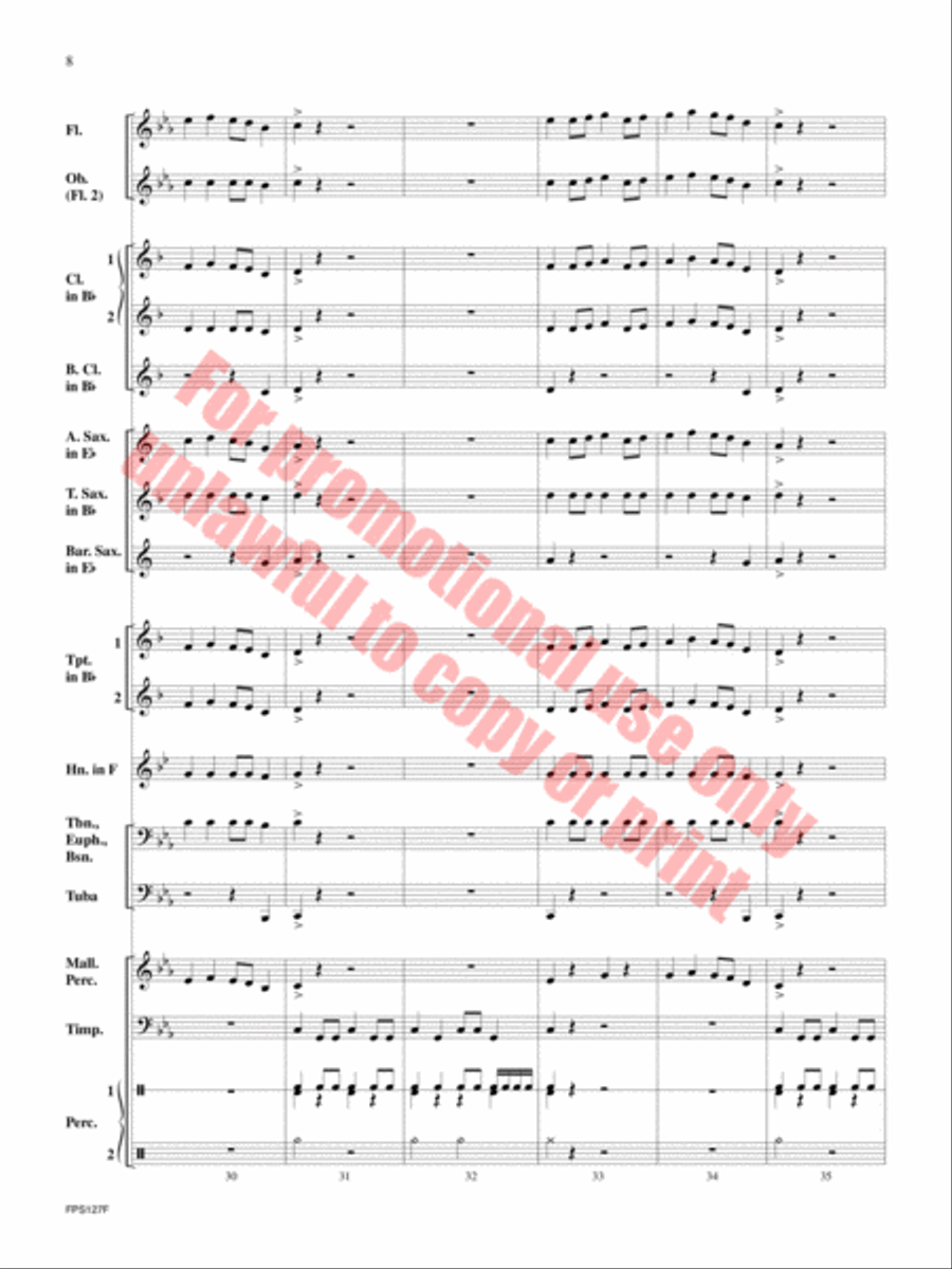 Thunderstruck Thunderstruck Concert Band scores gallery preview page 9