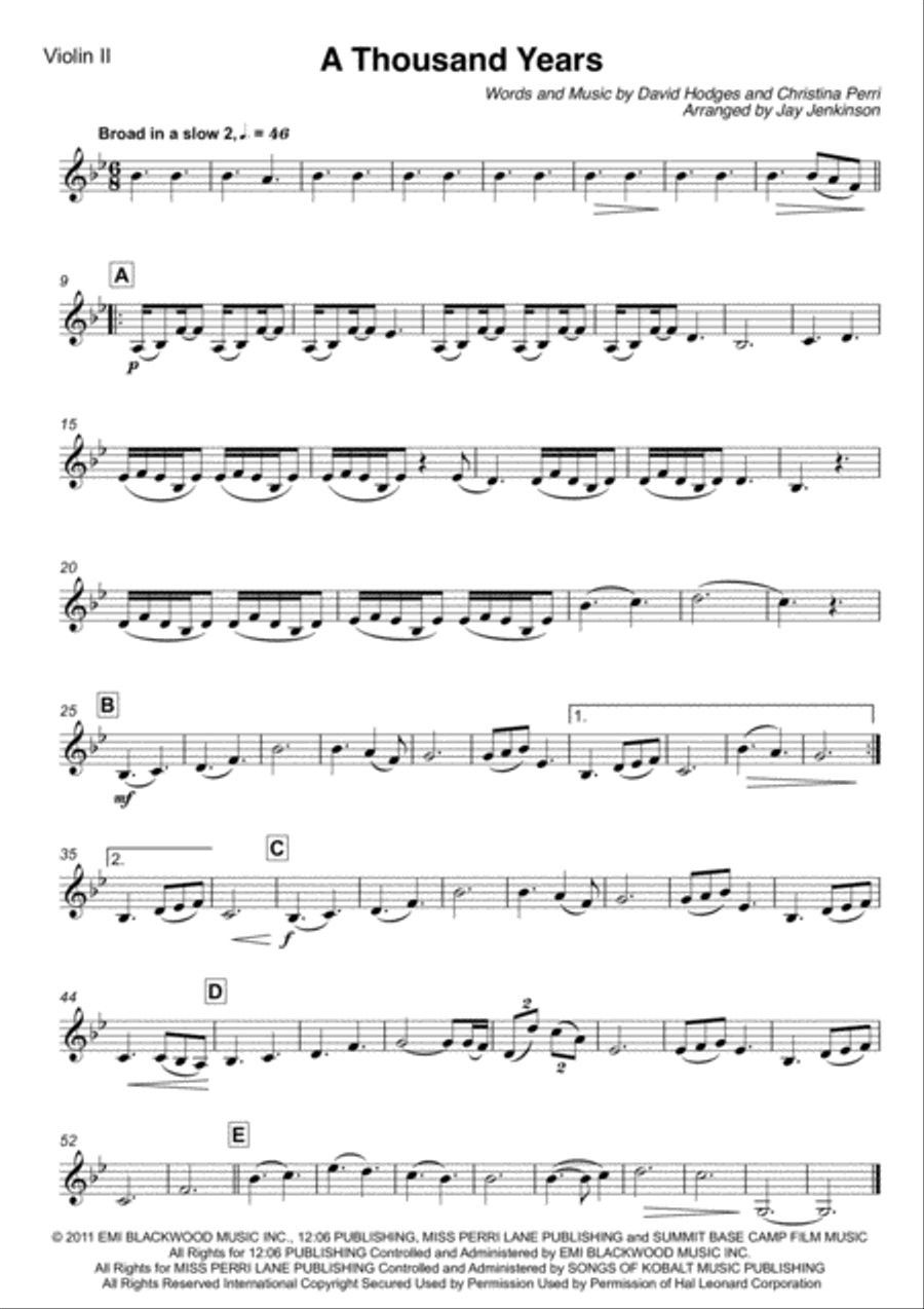 A Thousand Years String Quartet scores gallery preview page 3