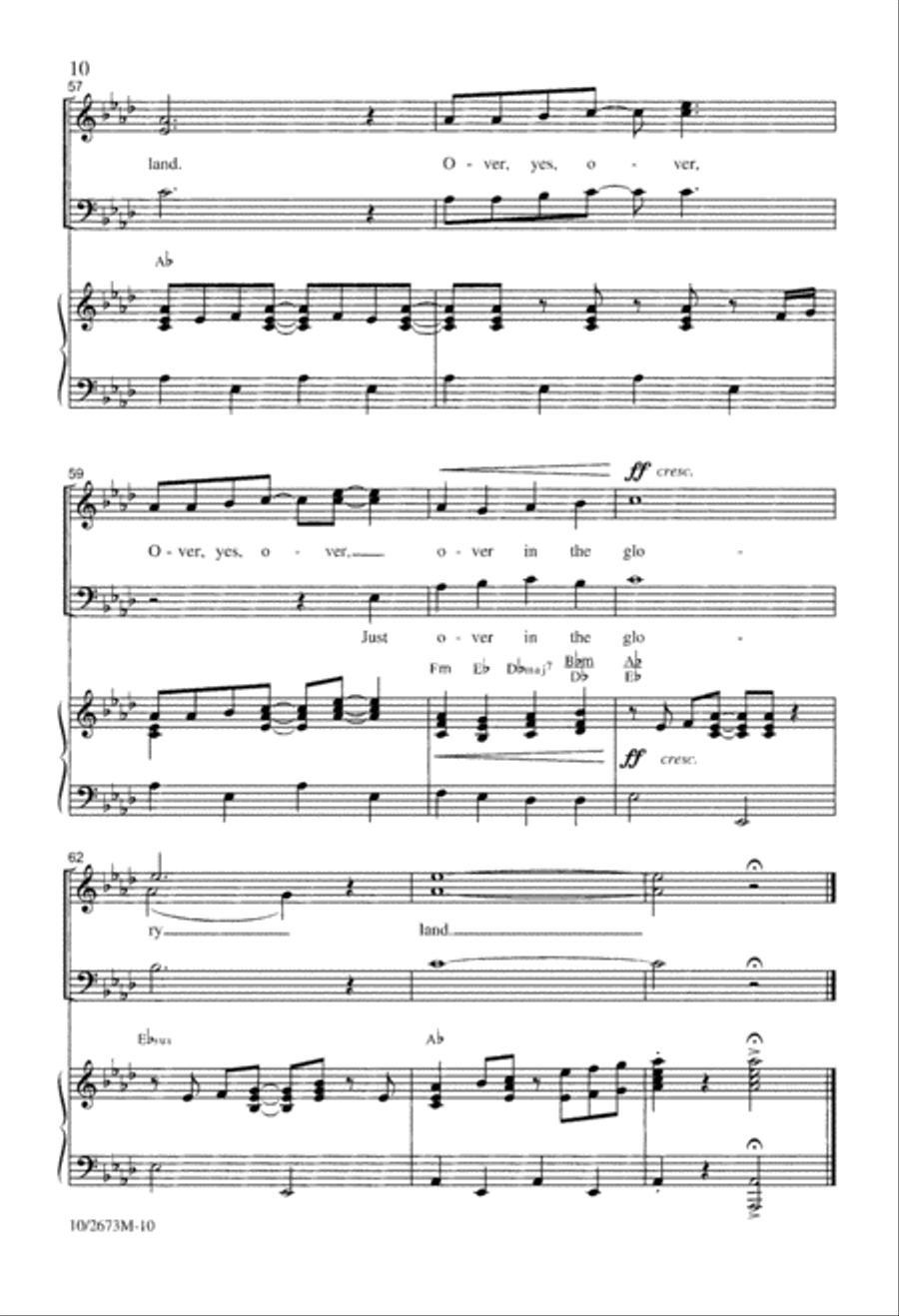 Just Over in Glory Land Just Over in Glory Land 3-Part scores gallery preview page 11
