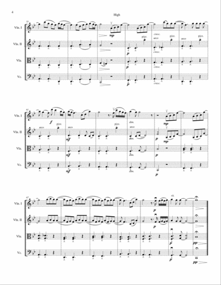 High String Quartet scores gallery preview page 4
