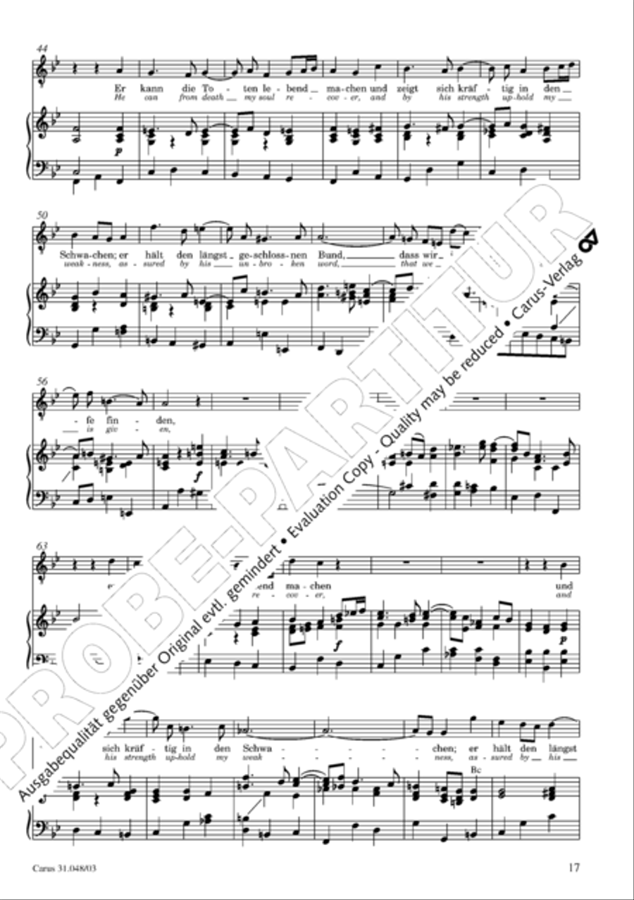 O wretch that I am, who then can release me (Ich elender Mensch, wer wird mich erlosen) 4-Part scores gallery preview page 18