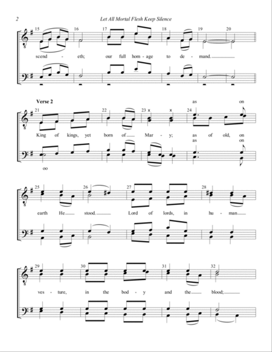 Let All Mortal Flesh Keep Silence (arr. Jeff Taylor) TTBB scores gallery preview page 2