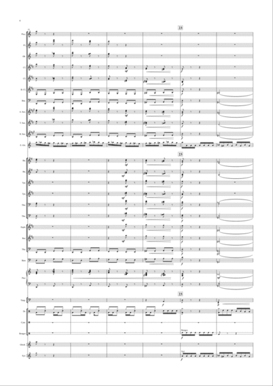 Flight Of The Bumblebee Flight Of The Bumblebee Concert Band scores gallery preview page 4