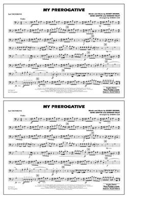 Book cover for My Prerogative (arr. Ishbah Cox) - 2nd Trombone