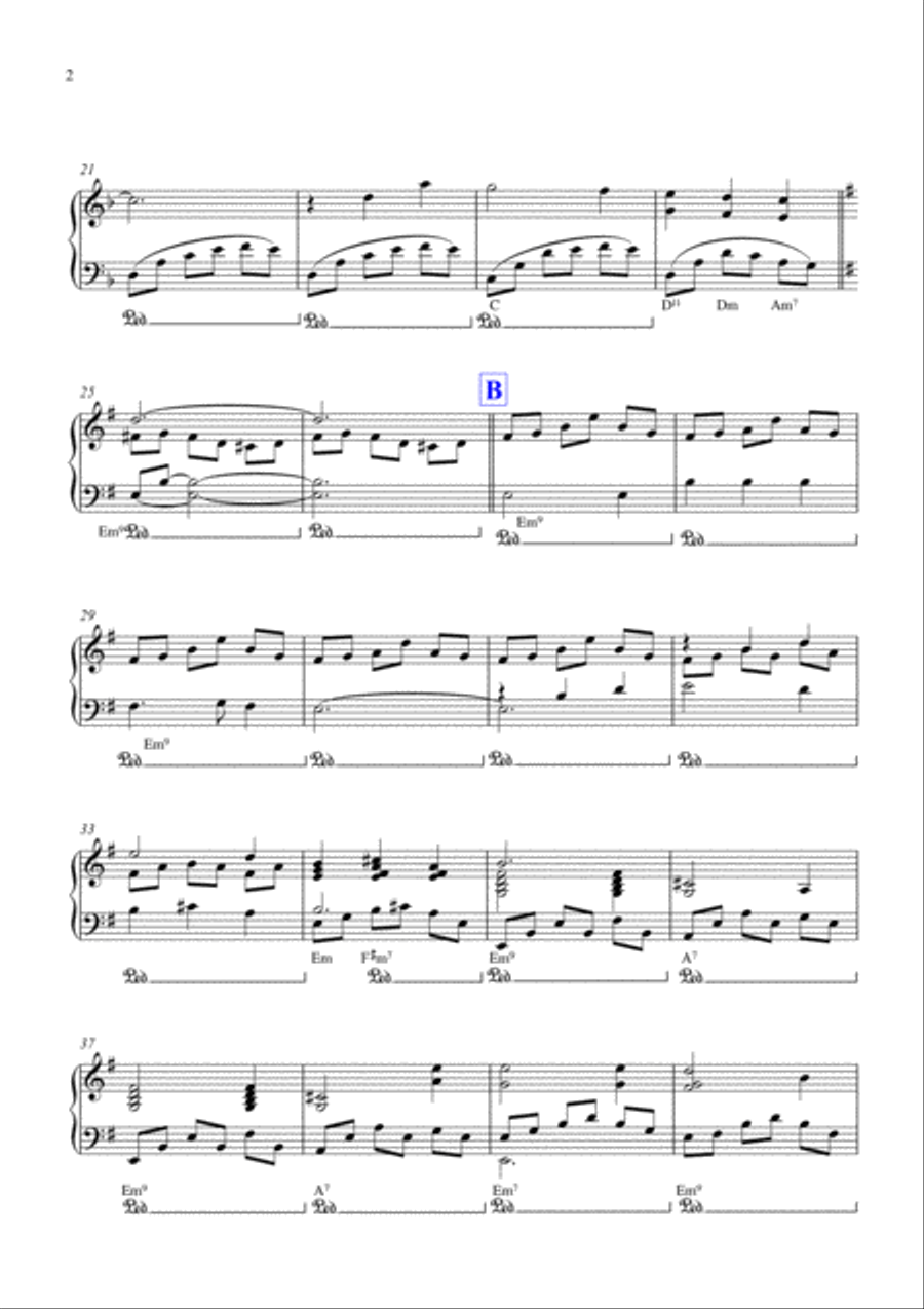 Scarborough Fair Piano scores gallery preview page 2