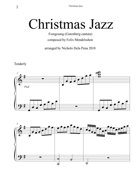 Christmas Jazz Felix Mendelssohn as Polpularized by Charles Welsey "HArk The Herald Angel SIng" image number null