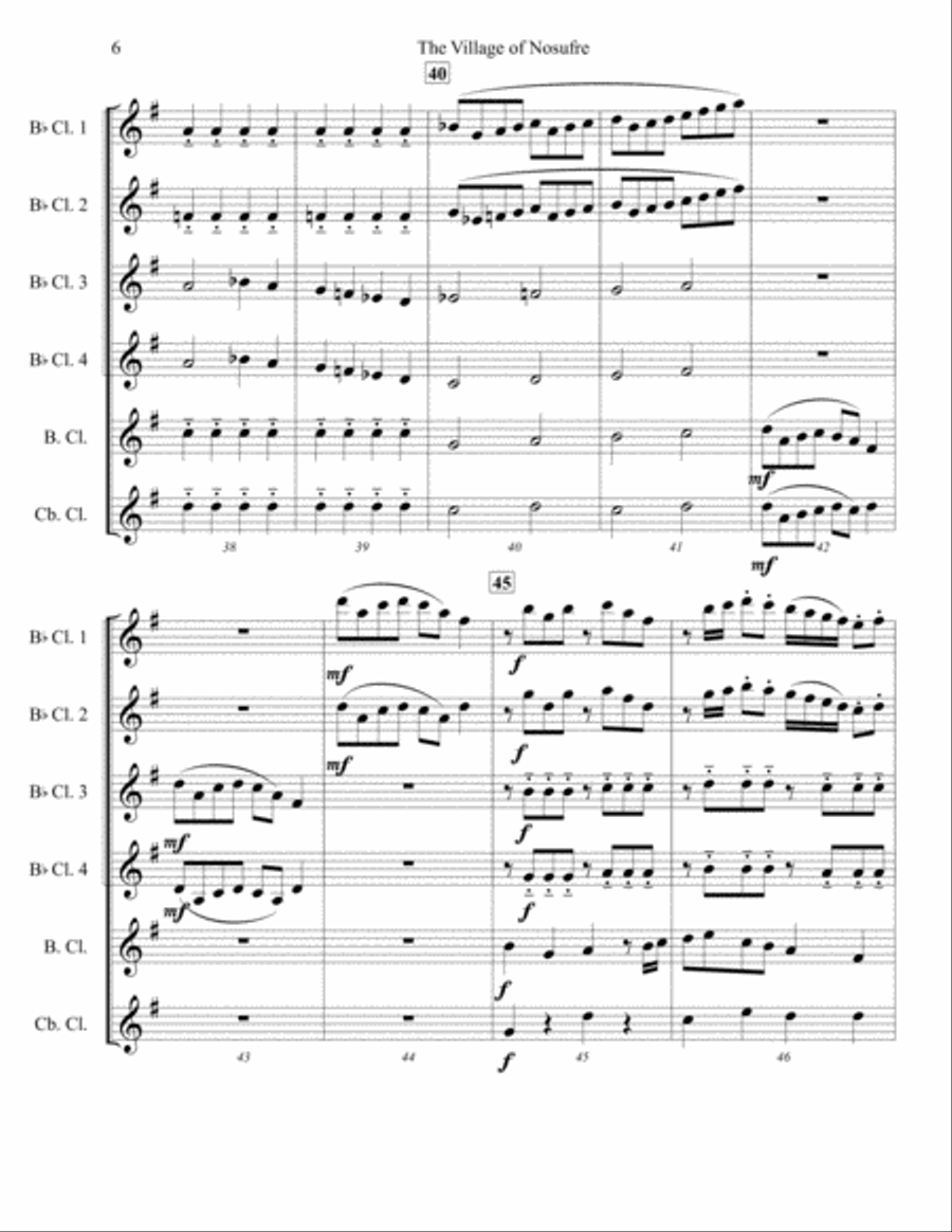 Village of Nosufre Woodwind Ensemble scores gallery preview page 6