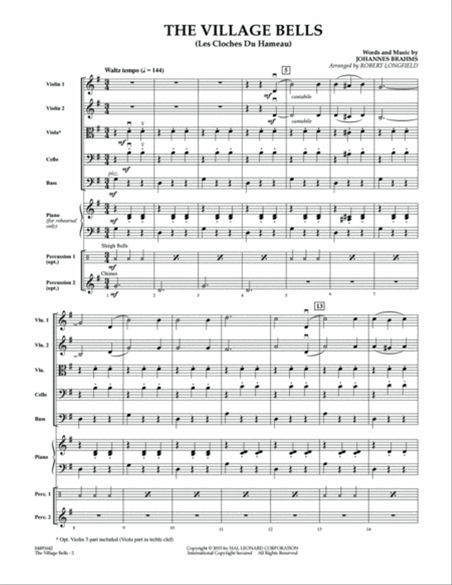 The Village Bells (Les Cloche du Hameau) - Conductor Score (Full Score)