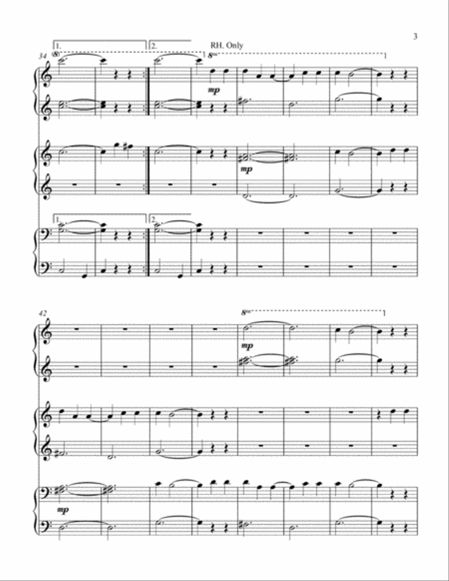 Mexican Hat Dance (1 piano, 6 hands trio) Piano Trio scores gallery preview page 4