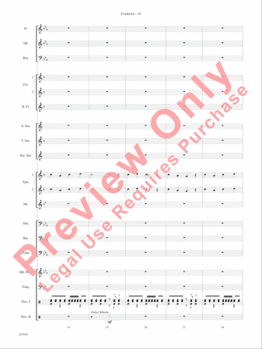 Selections from The Star Wars Saga Concert Band scores gallery preview page 17