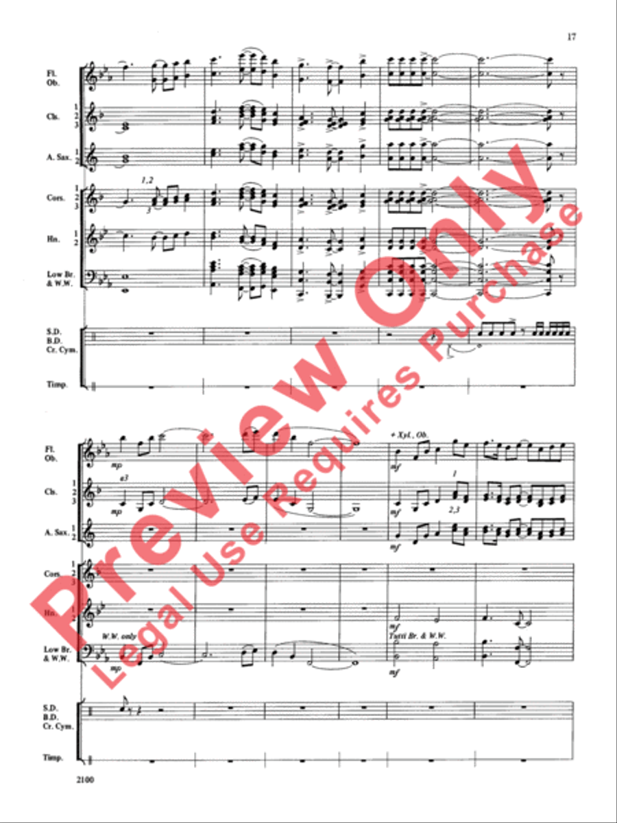 Northwest Suite Concert Band scores gallery preview page 18