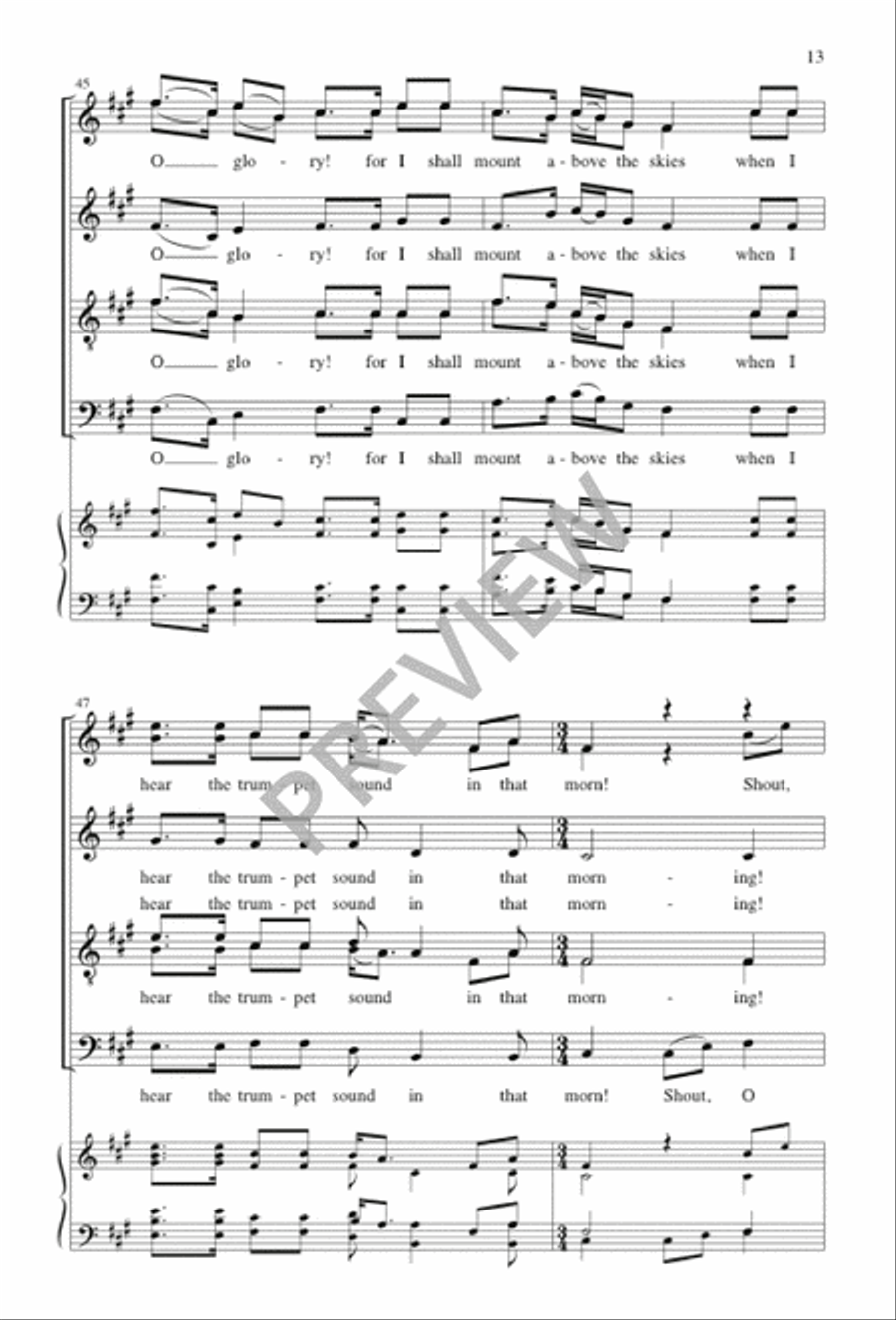 The Morning Trumpet Divisi scores gallery preview page 13