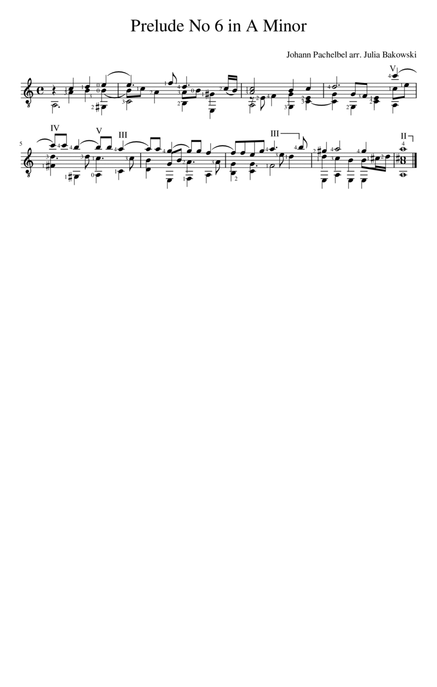 Prelude in A Minor Prelude in A Minor Acoustic Guitar scores gallery preview page 1
