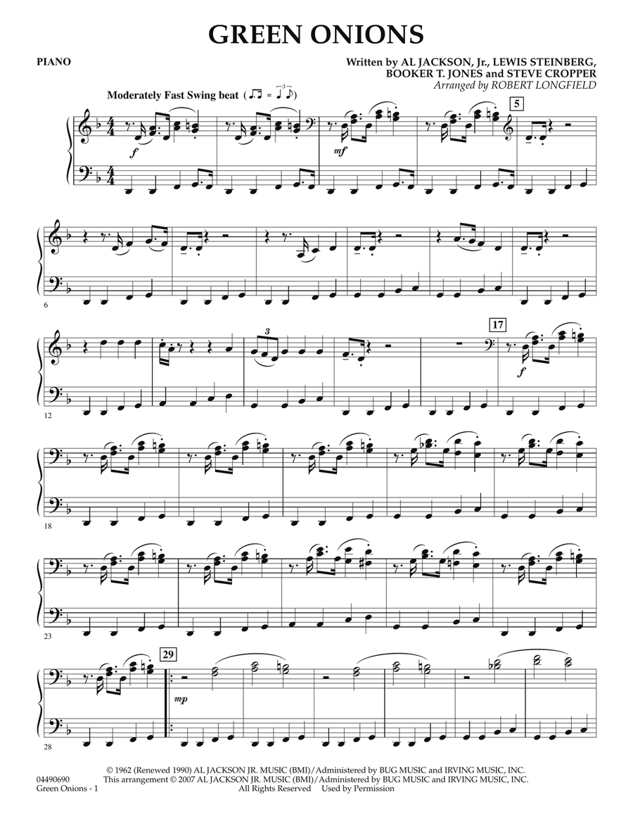 Green Onions - Piano Orchestra scores gallery preview page 1