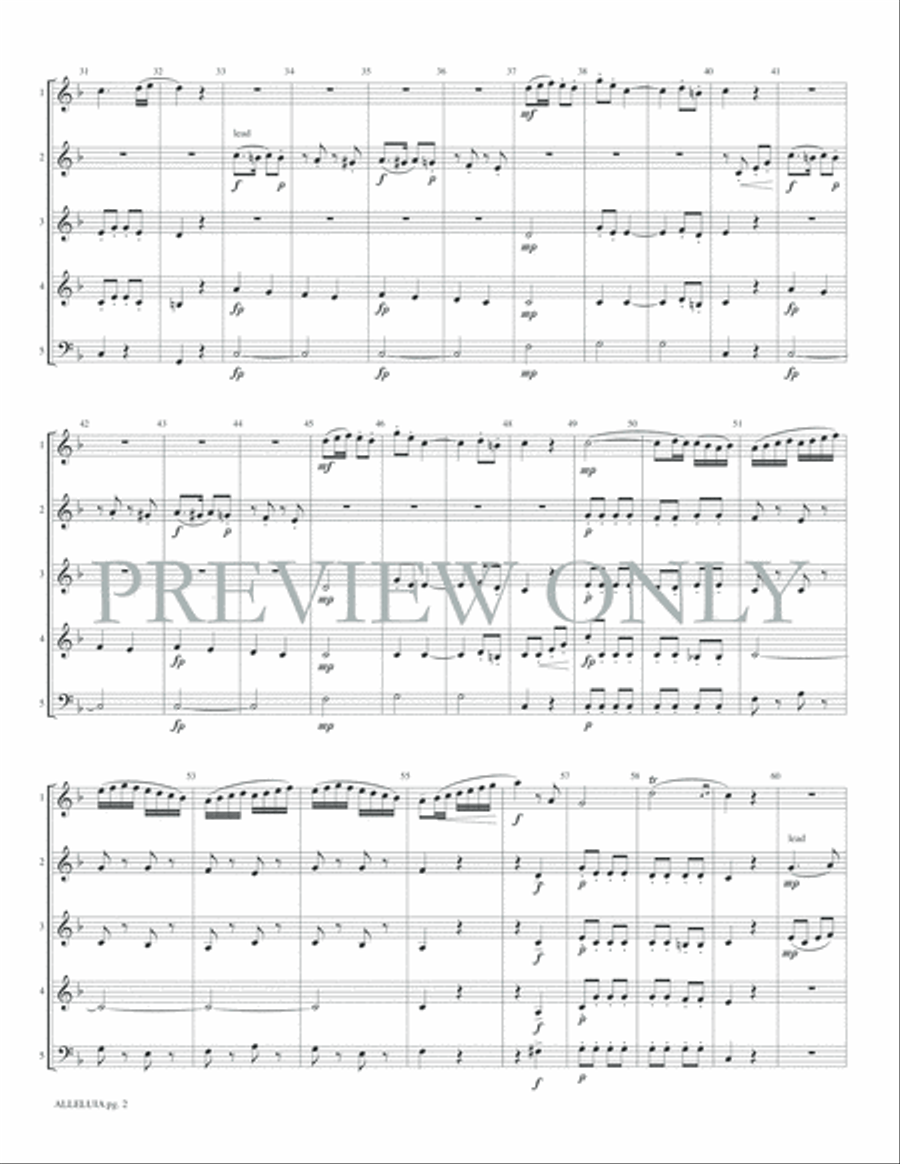 Alleluia Alleluia Woodwind Ensemble scores gallery preview page 4