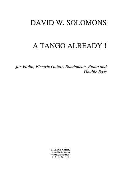 A Tango Already!