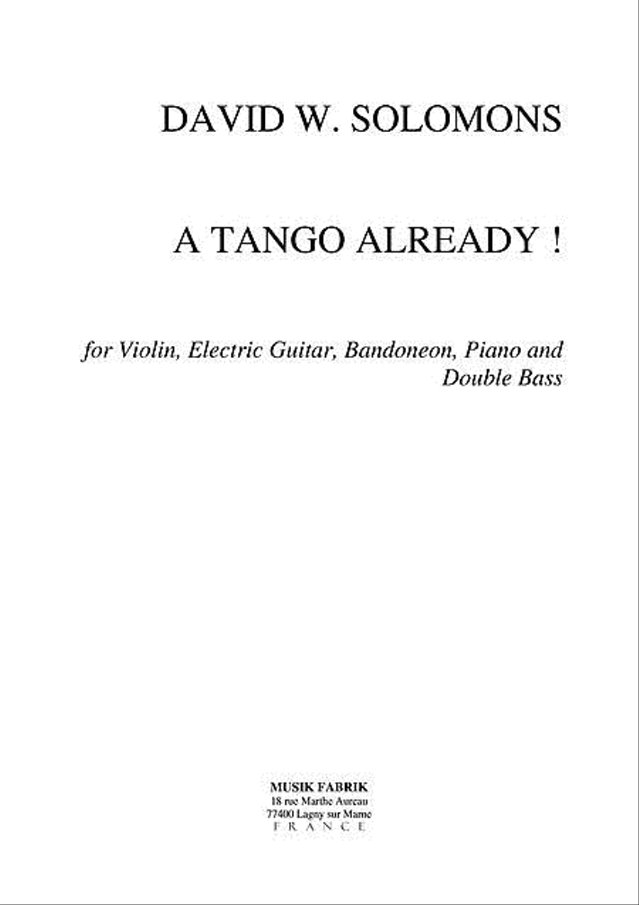 A Tango Already! A Tango Already! Violin scores gallery preview page 1