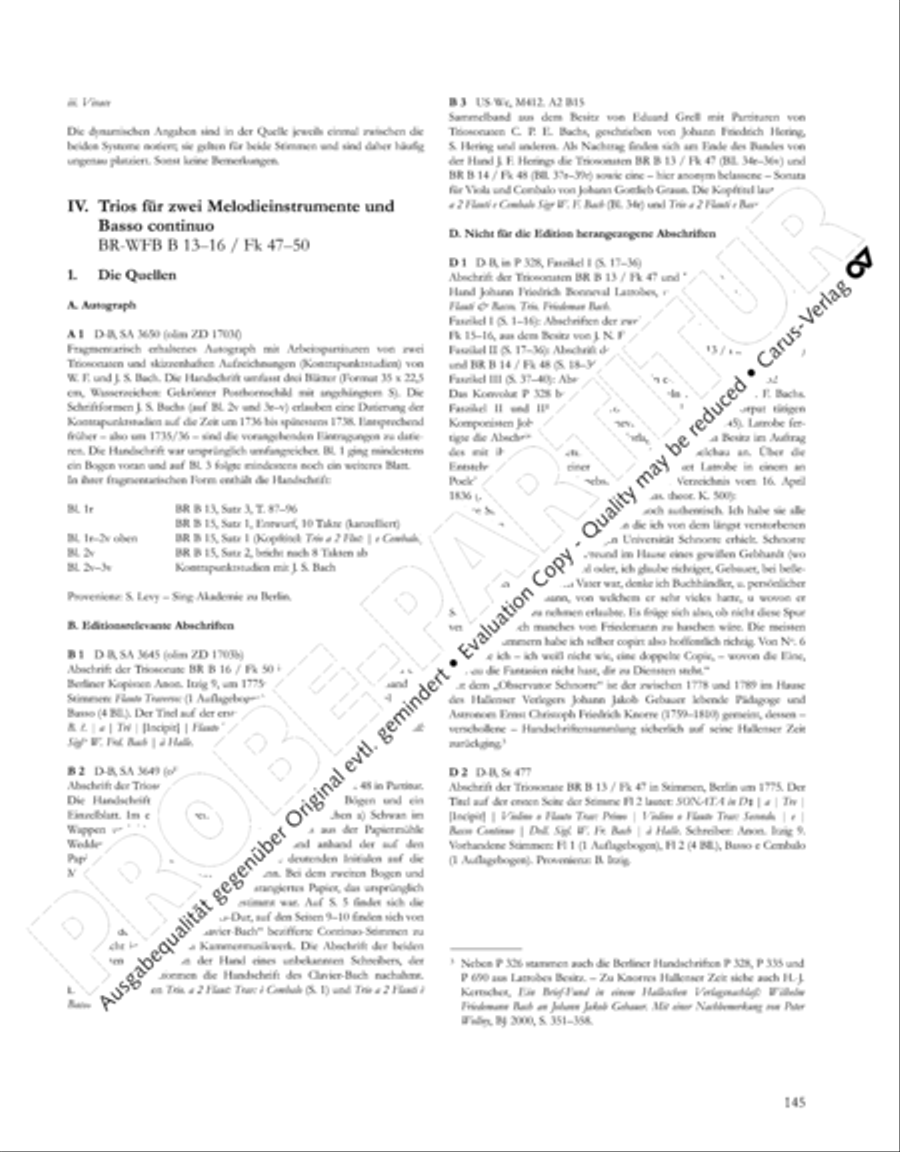 Gesamtausgabe Band 3 (Kammermusik: Duette, Solo- und Triosonaten) Score scores gallery preview page 166