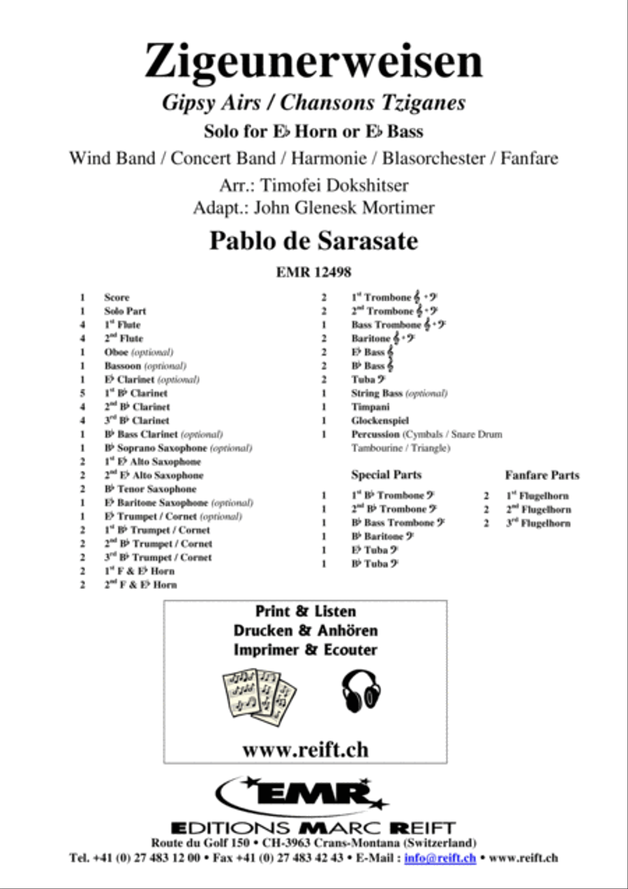 Zigeunerweisen Concert Band scores gallery preview page 2