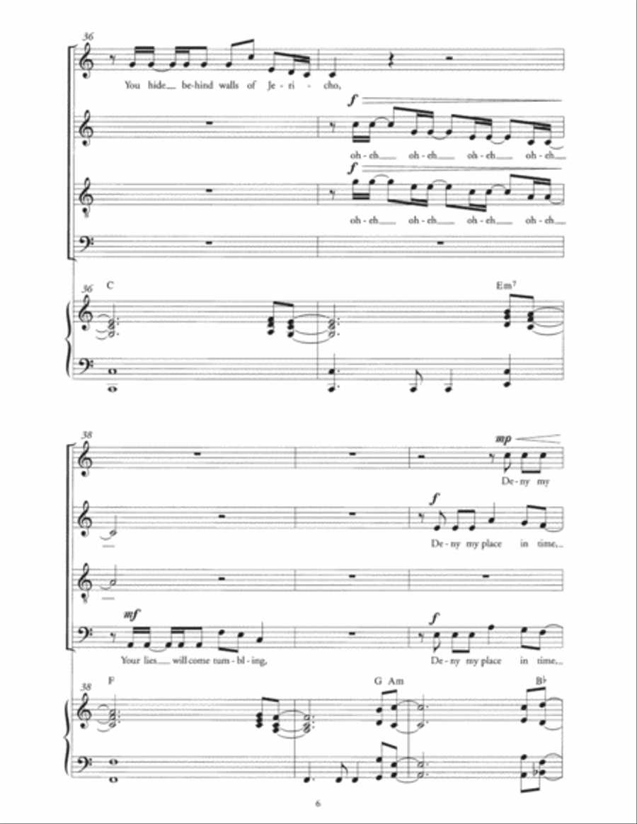 (Something Inside) So Strong (Arr. Berty Rice) Choir scores gallery preview page 6