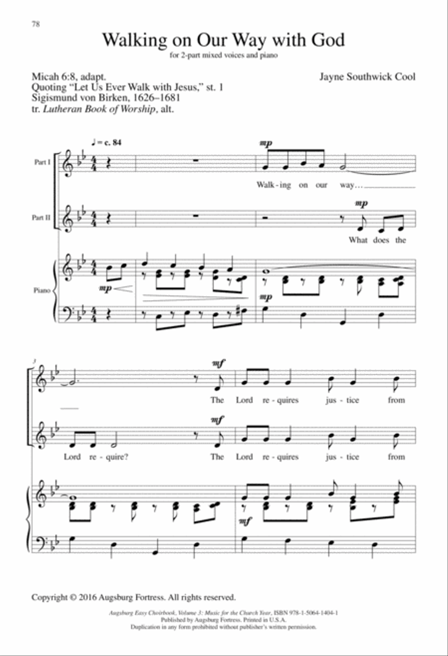 Augsburg Easy Choirbook Volume 3 Unison Choir scores gallery preview page 15