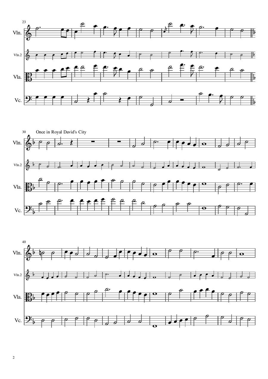 Christmas Carol Medley for String Trio - The 9 minutes of Christmas String Trio scores gallery preview page 2