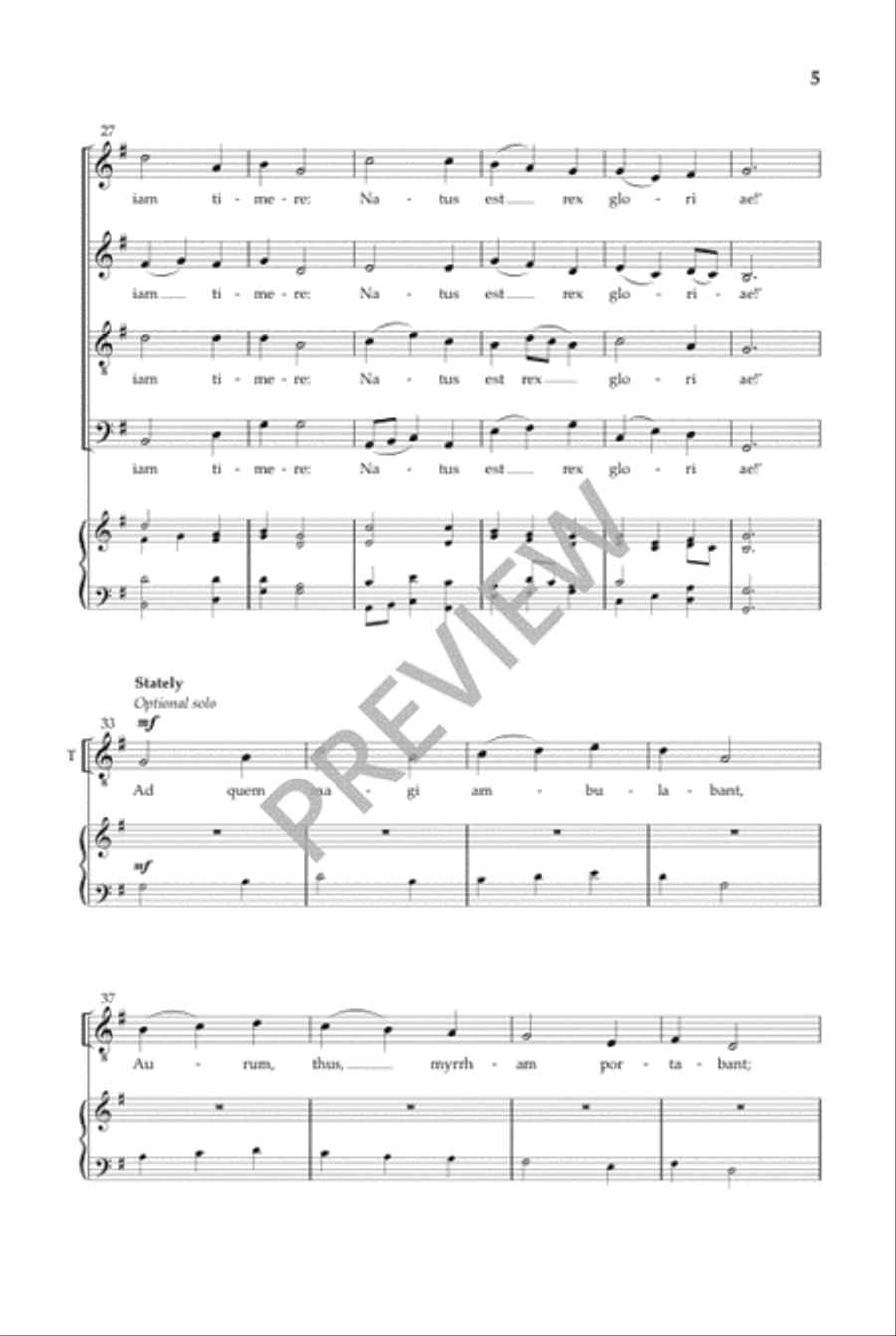 Quem pastores laudavere 4-Part scores gallery preview page 6