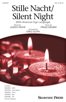 Book cover for Stille Nacht/Silent Night (with American Sign Language)
