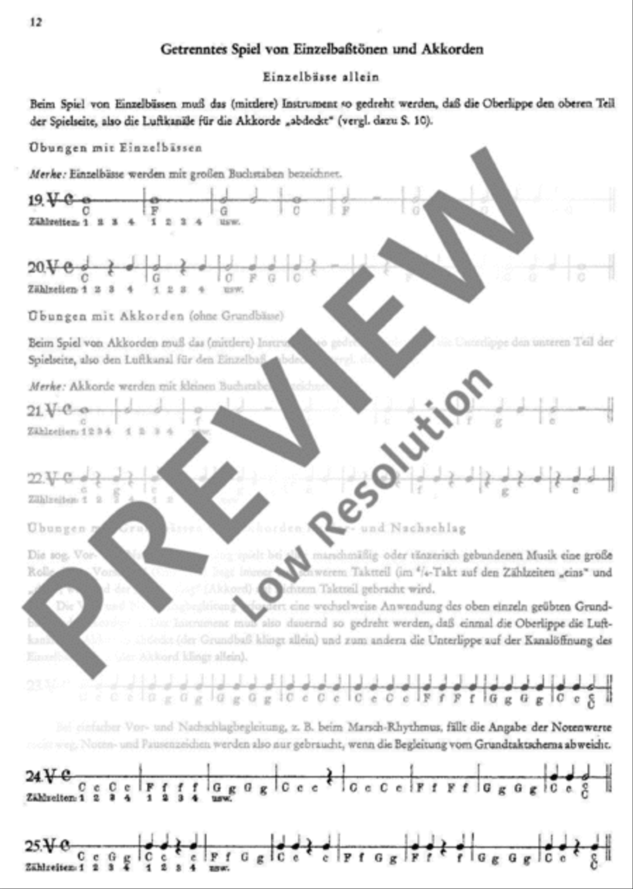 Schule für die Hohner-Mundharmonika Begleit-Instrumente Harp scores gallery preview page 13