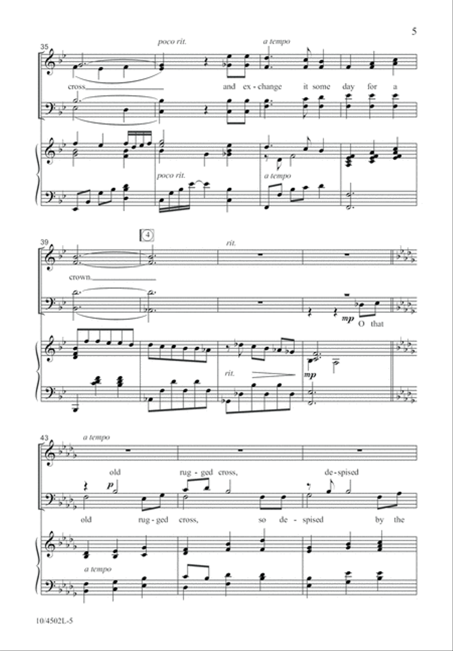 The Old Rugged Cross The Old Rugged Cross 4-Part scores gallery preview page 6